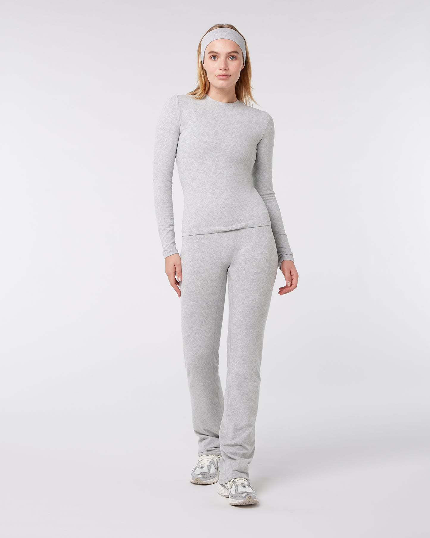 Lounge Long Sleeve Top - Grey Melange