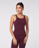 Sculpting High Neck Top - Midnight Red